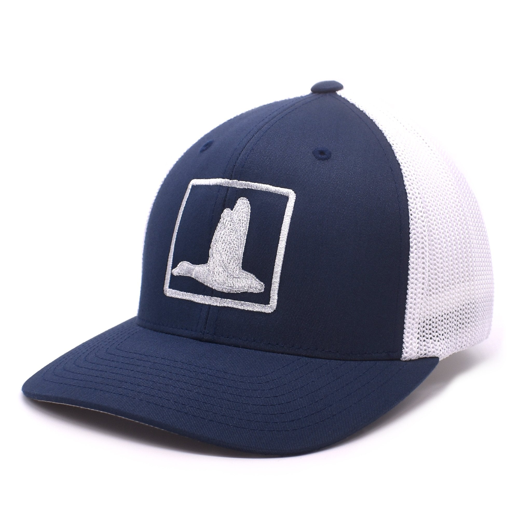 Duck Embroidered Navy & White Hat